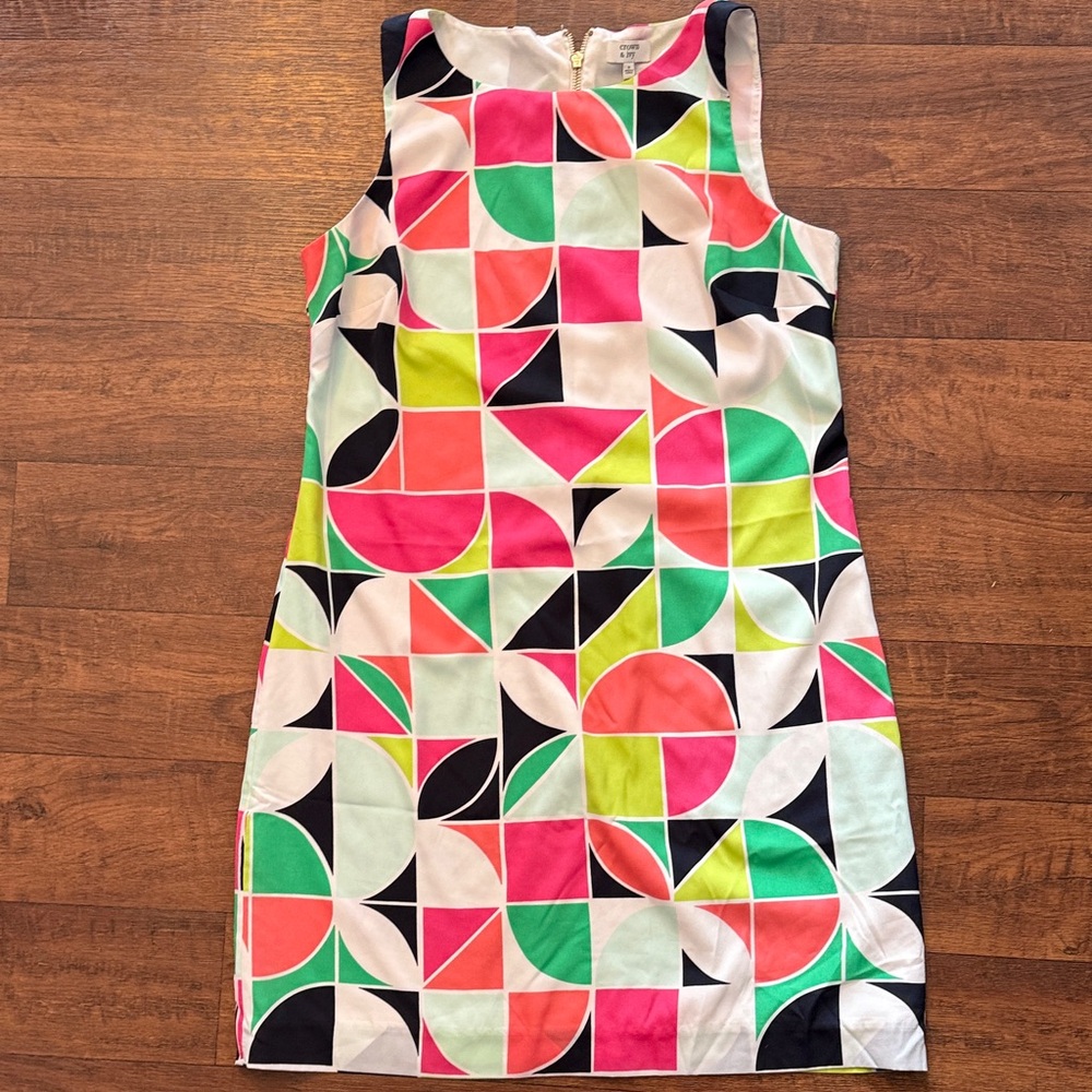 Crown & Ivy Geometric Multicolor Midi Dress